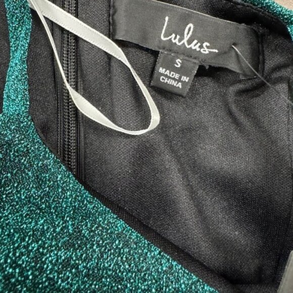 NWT Lulus Vamped Up Turquoise Sparkly Sleeveless Mini Dress - Picture 7 of 9